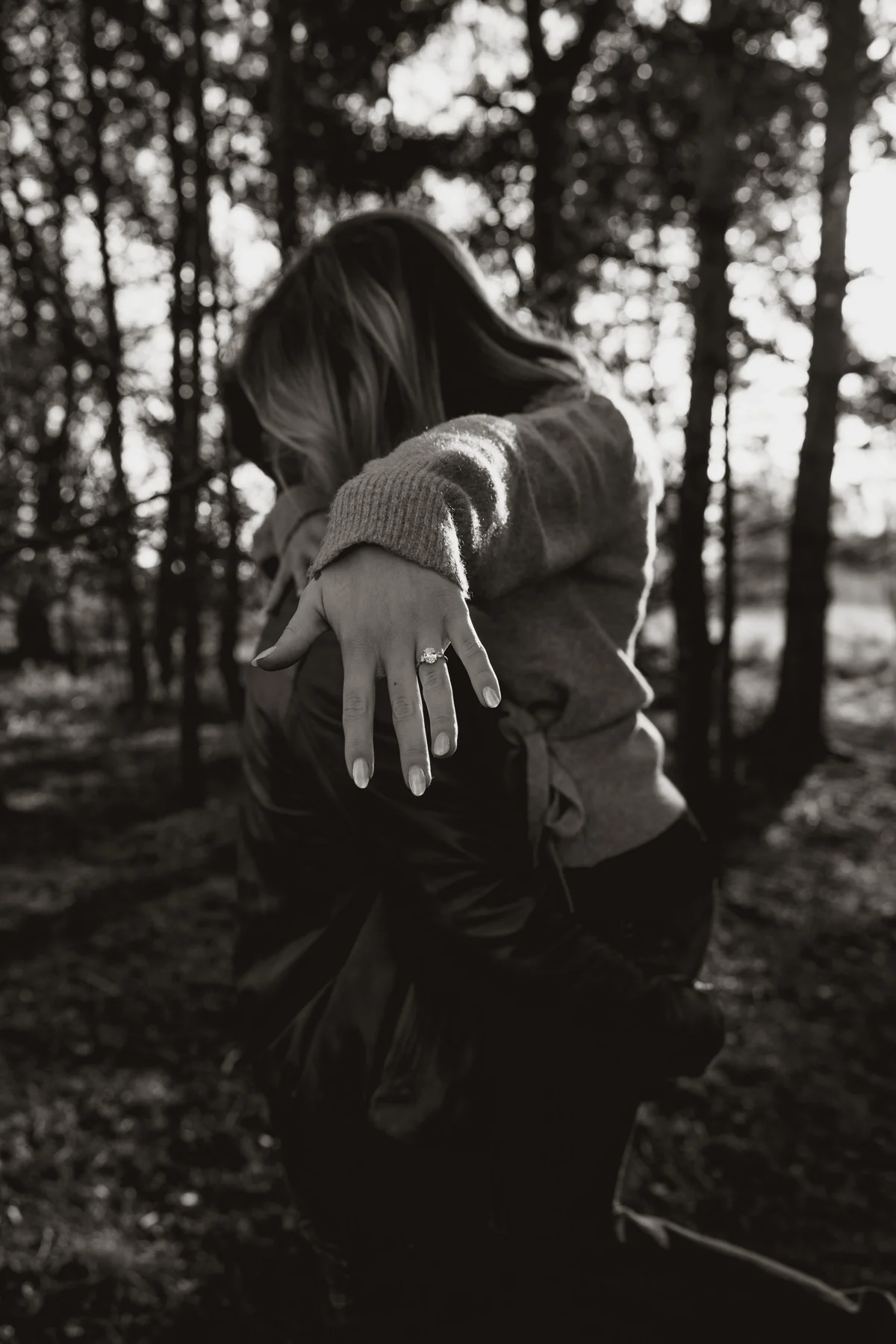 An engagement ring, a quiet moment together